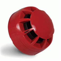 Sirena integrata da 96dB con isolatore per loop CAST in policarbonato rosso.