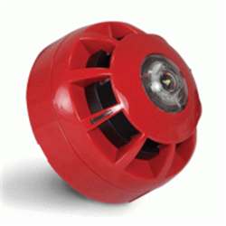 Lampeggiante ottico  C-3-8 o W-3-3,125, con isolatore per loop CAST in policarbonato rosso.