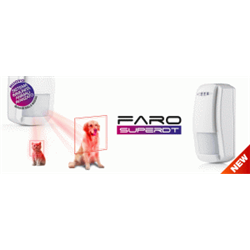 FARO SUPERDT è un rivelatore volumetrico a doppia tecnologia composto da una sezione a Microonde (MW) e una sezione ad Infrarosso Passivo (PIR).