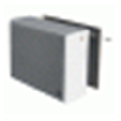 Diffusore acustico da parete con due altoparlanti e due trasformatori, 2x6W 100V, dimensioni 252 x 194 x 82mm, colore bianco, materiale legno MDF. CPR