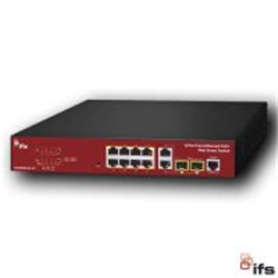 Economy 8-port Fast Ethernet Websmart Switch with 802.3at PoE+ and 2-port Gigabit TP SFP combo ports (120W PoE Budget)