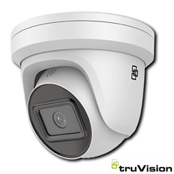 TruVision 4MP IP Varifocal Turret Camera, 30M IR, IK10, colore bianco