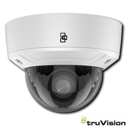 TruVision 8MP/4K, IP Varifocal Dome Camera, 30M IR, IP67, IK10, colore bianco