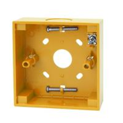 Scatola per montaggio a vista dell'avvisatore serie NC-MC-0-Y e DM 31xx di colore giallo