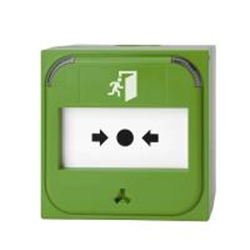 Avvisatore manuale ripristinabile, colore verde