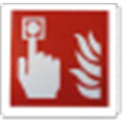 Cartello segnalatore pulsante incendio completo di kit di fissaggio 175*175*4mm (H*L*P)