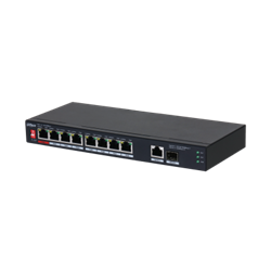Switch unmanaged 10 porte (8 PoE 96 W)
