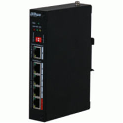 Switch extender 1 porta gigabit ingresso PoE, 4 porte di uscita PoE per la connessione di 1 cam da 60W, 2 cam da 30W o 4 cam da 15W