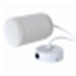 Proiettore di suono pendente 10W 100V, IP66, diametro 13,5 cm, colore bianco, materiale ABS. CPR