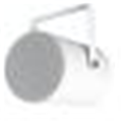 Proiettore di suono da parete / soffitto 20W 100V, IP66, diametro 14,3 cm, colore bianco, materiale alluminio. CPR
