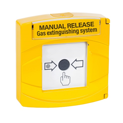 Avvisatore manuale giallo EN12094-3 (etichetta standard lingua inglese)