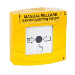 Avvisatore manuale giallo EN12094-3 (etichetta standard lingua inglese)