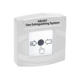 Avvisatore manuale bianco EN12094-3 (etichetta standard lingua inglese)