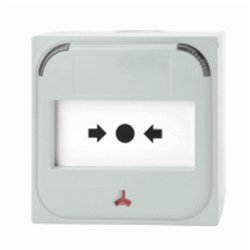 Avvisatore manuale indirizzato serie 3000 con isolatore colore bianco - IP41, non include scatola di montaggio.