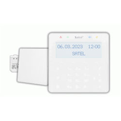 Kit composto da centrale PERFECTA 64 zone ibrida, box Opu4-P, trasf TR40VA e tastiera INT-KSG2R