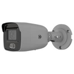 Telecamera TruVision 4MP, FULL COLOR IP Ottica fissa 2,8mm, Mini Bullet, Luce Bianca 40M, Microfono incorporato, Colore Grigio