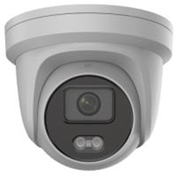 Telecamera TruVision 4MP, FULL COLOR IP Ottica fissa 2,8mm, Turret, Luce Bianca 30M, Microfono incorporato, Colore Grigio