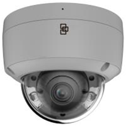 Telecamera TruVision 4MP, FULL COLOR IP Ottica fissa 2,8mm, Dome, Luce Bianca 30M, Ingresso/uscita audio, Microfono incorporato, Colore Grigio