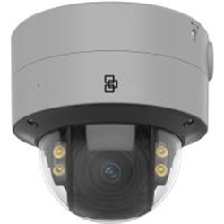 Telecamera TruVision 4MP, FULL COLOR IP ottica motorizzata varifocale 2,8mm/12mm, Dome, Luce Bianca 40M, Colore Grigio