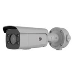 Telecamera TruVision 8MP/4K, FULL COLOR IP Ottica fissa 2,8mm, Bullet, Luce Bianca 60M, Microfono e altoparlante incorporati, Luce strobo di allarme incorporata, Colore Grigio