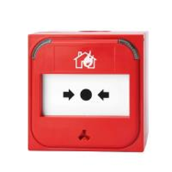 Avvisatore manuale indirizzato serie 3000 con isolatore colore rosso - IP41, include scatola di montaggio. EN54-11 EN54-17 CPR.