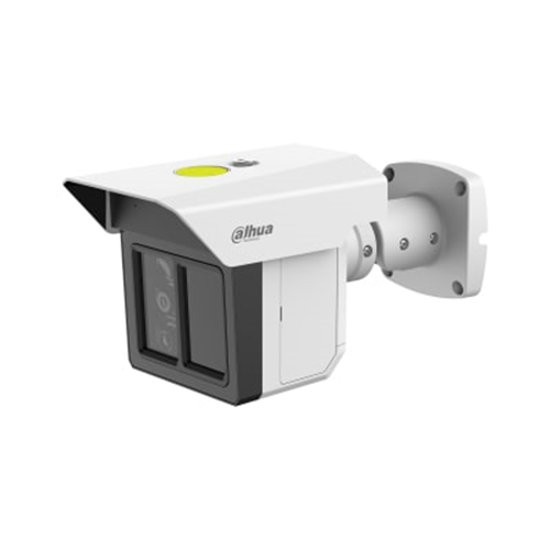 elecamera bullet IP AI WizMind Lon Range Perimeter Protection triple-sight da interno/esterno IP67 antivandalo IK10, 3 sensori CMOS progressivi 1/2.8", risoluzione 3x2 MP a 25fps