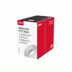 Matassa cavo UTP CAT6, lunghezza 305 m, con rip cord, conduttori in OFC 99.97%/0.53 mm, guaina in LSZH (CE CPR classe Cca - s1a, d0, a1), colore bianco